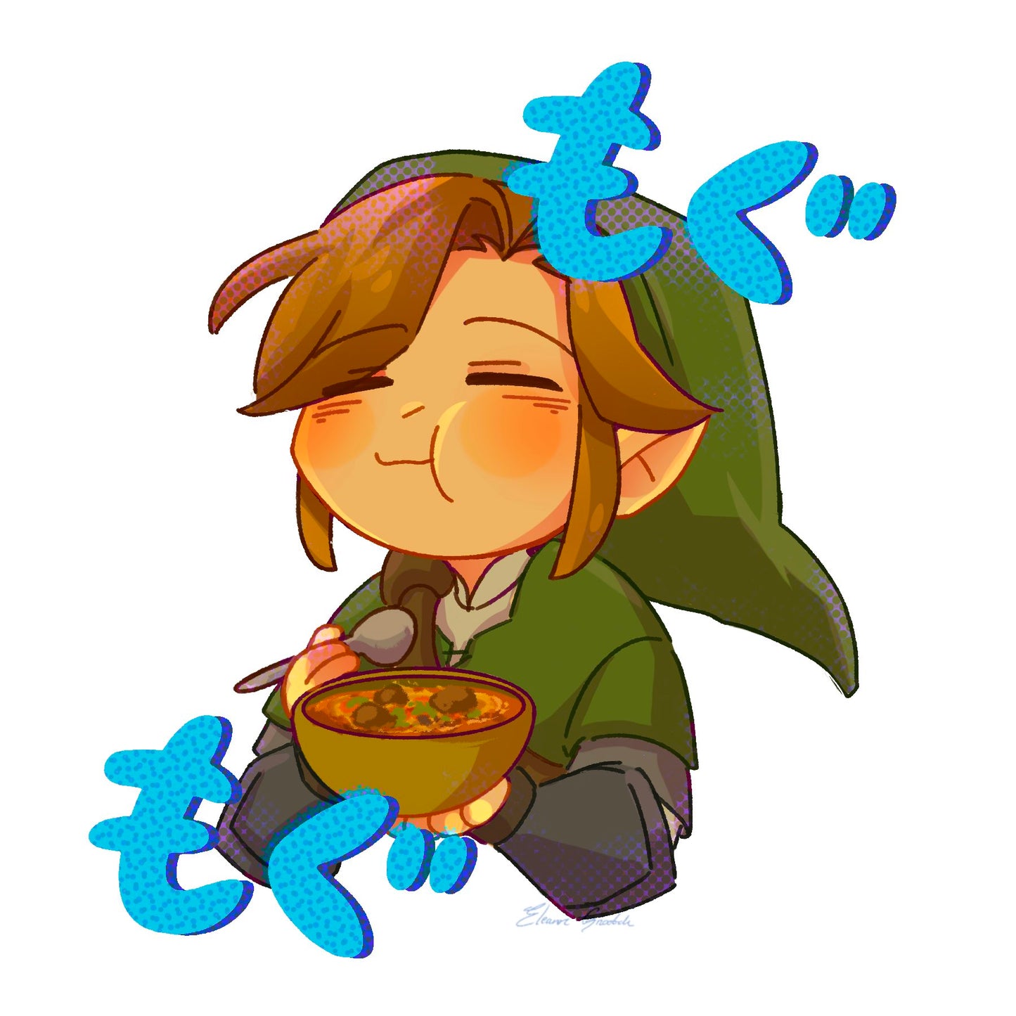 Little Link Eating Sticker