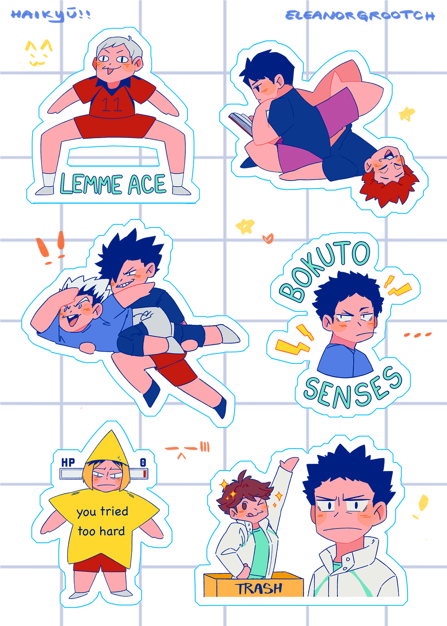 Haikyuu Rivals Sticker Sheet