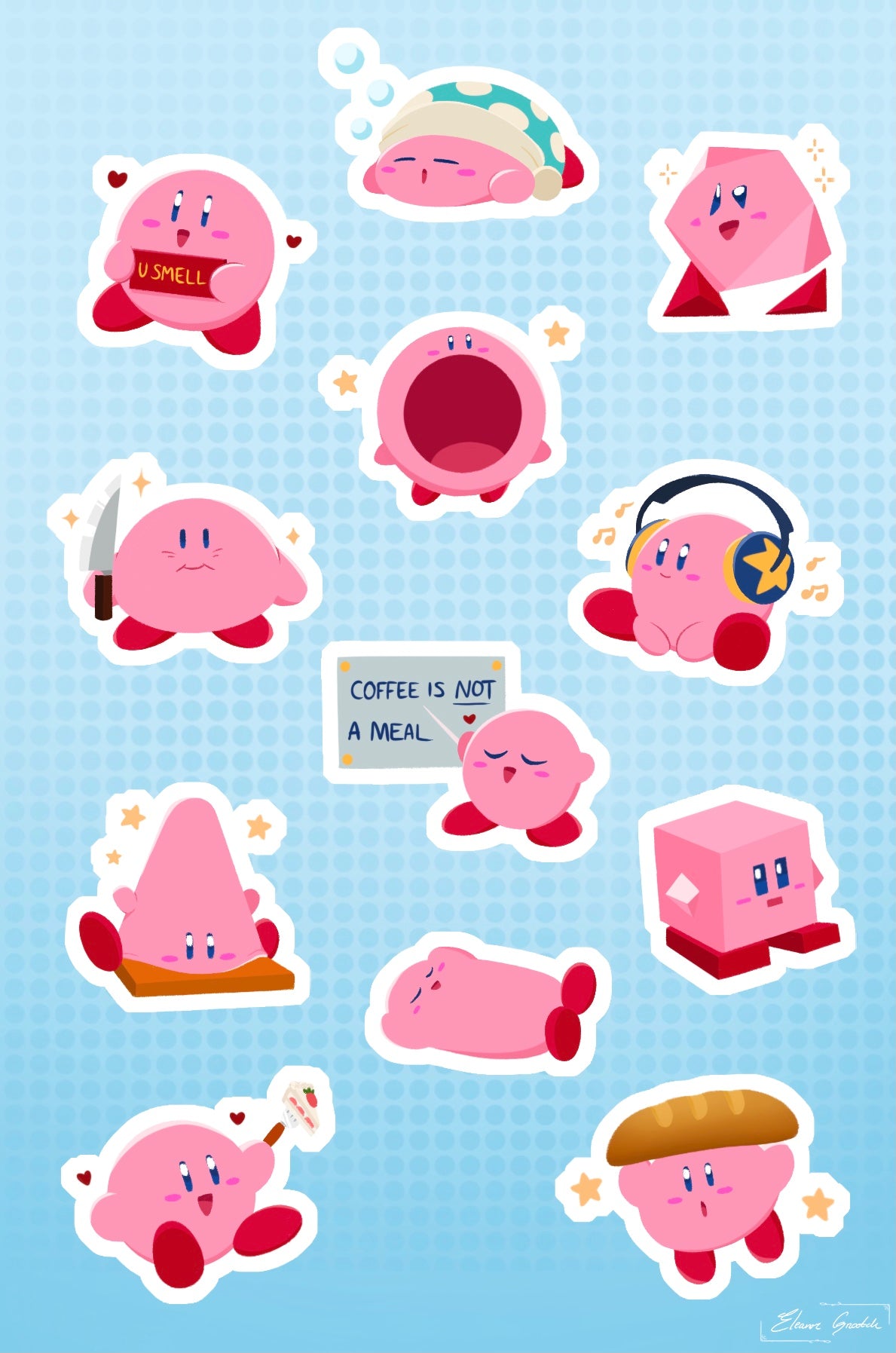 Kirby Sticker Sheet