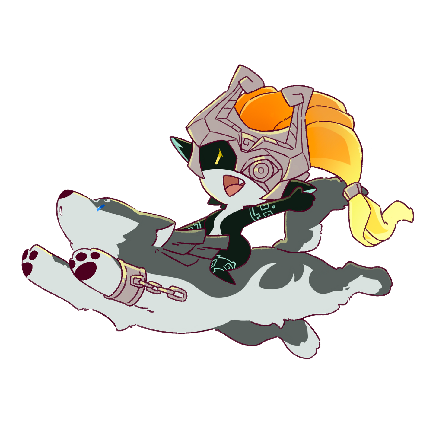 Twilight Princess Link & Midna Sticker