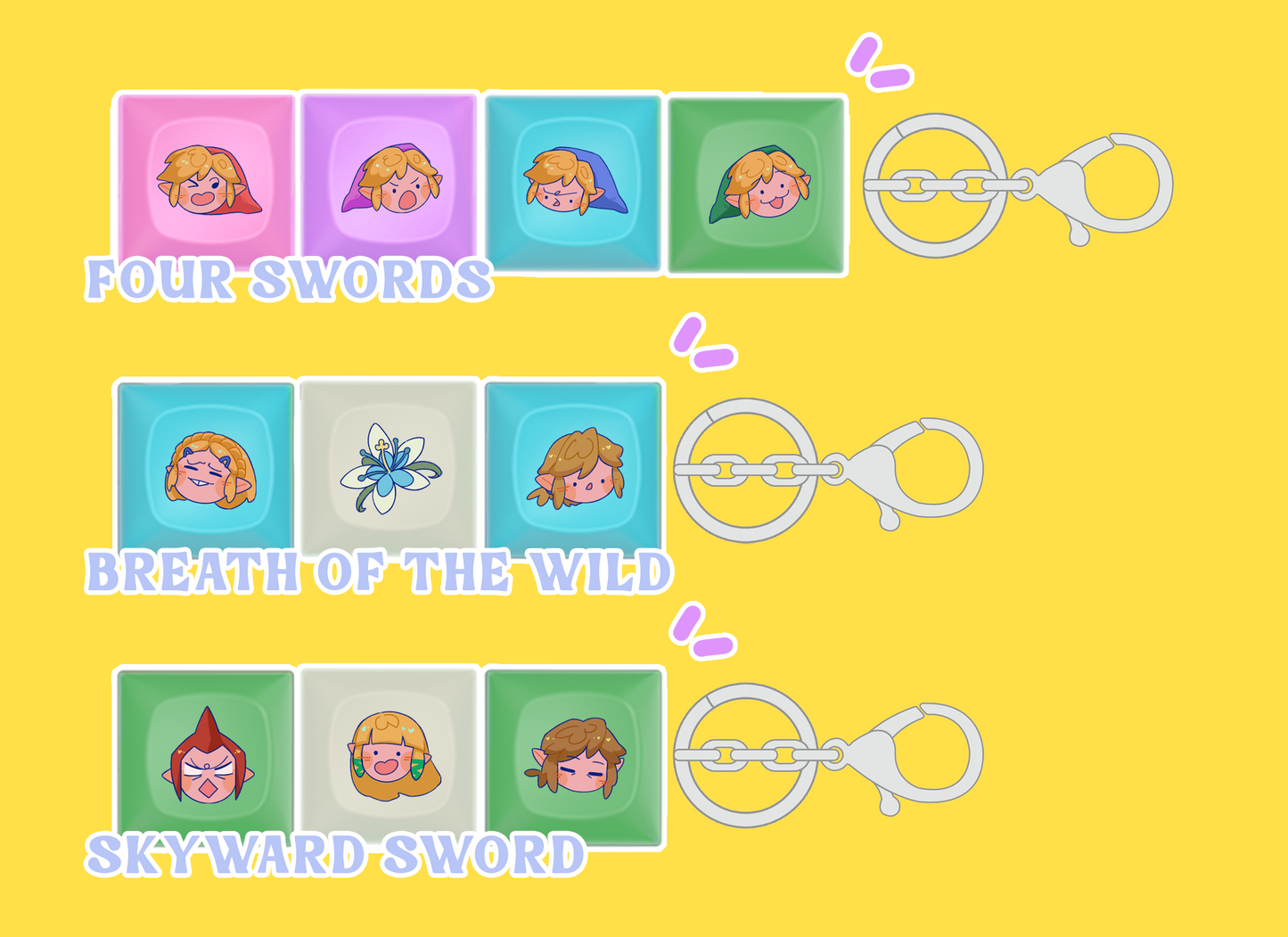 [PREORDER] Legend of Zelda Keyboard Keychains