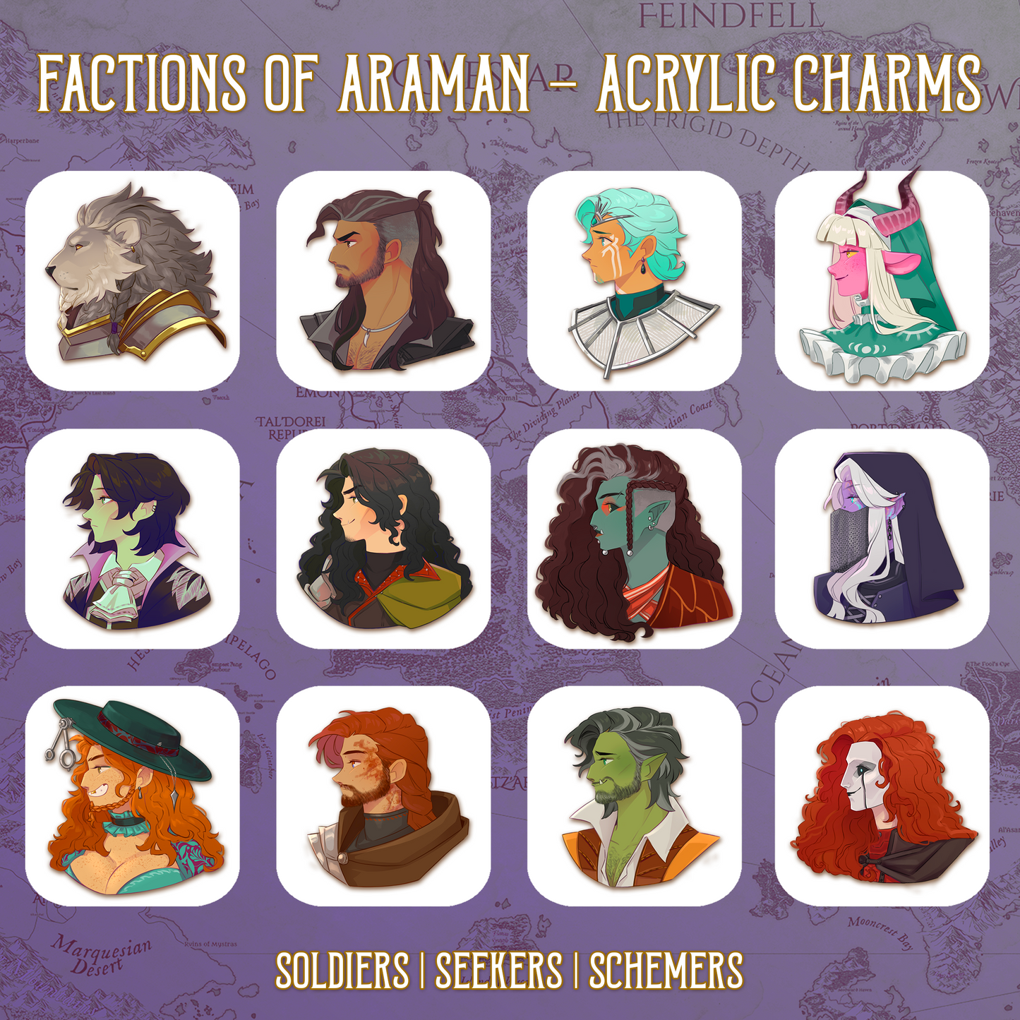 Factions of Aramán Charms