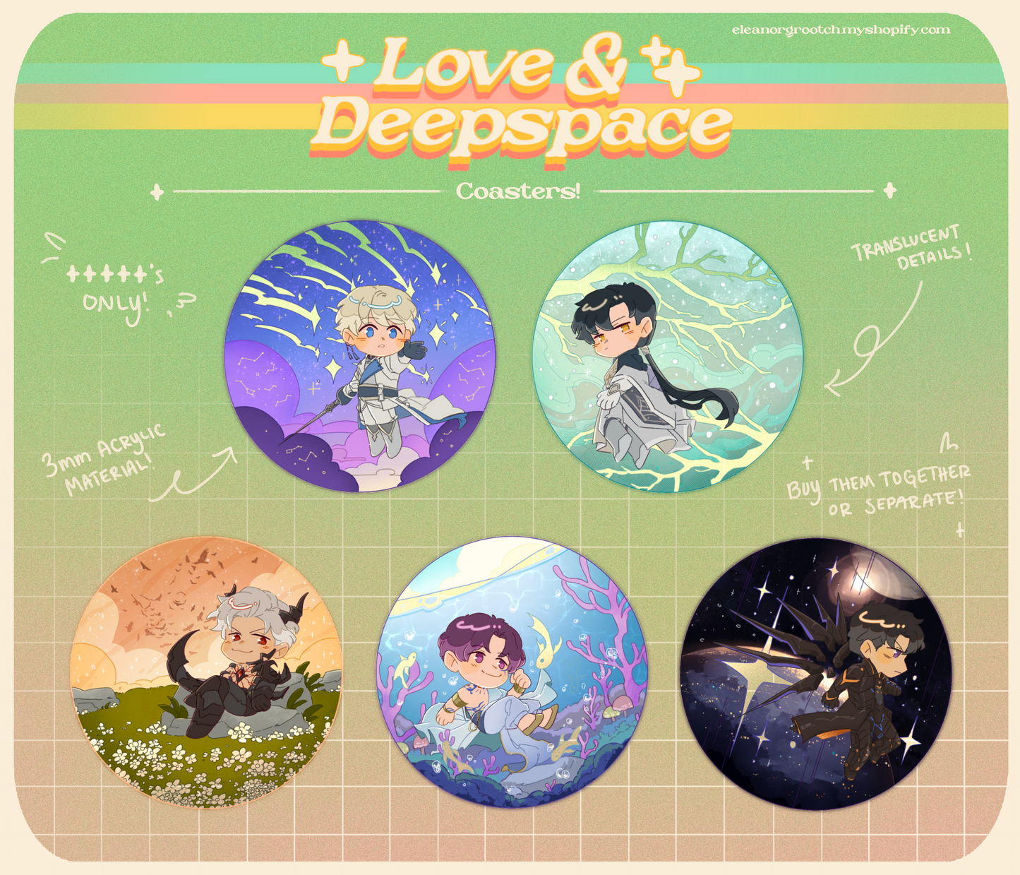 Love & Deepspace Coasters